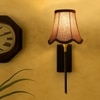 Devansh Metal Electric Wall Light in Black Colour with Beige Shade Count of 1 Light