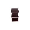 Maude Solid Wood Side Table in Ss Polish & Matte Walnut Finish