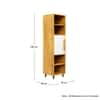 Hexa Engineered Wood Bookshelf Multipurpose Storage Rack in Giant Wood and Frosty White Colour