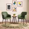 Owen Lounge Chair in Olive Leatherette Colour