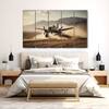 The Castle Decor Aviation Art Wall Painting Wooden Framed Digital Painting 27x48 Inch (Style 1)