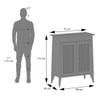 Saar Teak Wood Bar Cabinet (Espresso Finish)