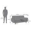 Waverly 2 Seater Leather Sofa in Taupe Mist Colour