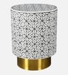 Ossein Marble Side Table in White and Gold