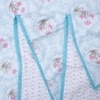Aya White & Blue Floral Cotton Dohar Single Bed Reversible 300 Gsm Size 240 X 160 Cms