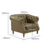 Fairmont 1 Seater Leatherette Sole in Olive Green Colour