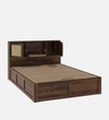 Kambry Solid Wood Queen  Size Upholstered Bed With Box Storage (Provincial Teak Finish)