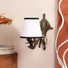 Devansh Metal Electric Wall Light in Antique Gold Colour with White & Black Shade Count of 1 Light