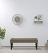 Laasya Sheesham Wood Upholstered Bench In Walnut Finish