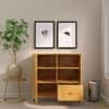 Hexa Engineered Wood Bookshelf Multipurpose Storage Rack in Giant Wood Colour
