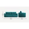 Beliss 3 Pull Out Sofa Cum Bed with storage In T Blue Colour