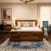 Chesterfield Solid Wood Bed in Natural