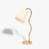 Kaze Handicrafted Table Lamp in Golden and White Colour
