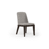 Taarkashi Solid Wood Dining Chair Set Of 2 In Ameican Walnut Finish With Gainsboro Grey Fabric Colour