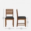 Arbor 4 Seater Dining Set with Cushioned Chairs in Dark Grey Colour
