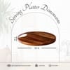 Inseparables Teak Wood Serving Platter Copper