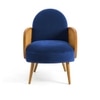 Holden Cane Accent Chair in Navy Blue Colour