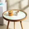 Grove Solid Wood Side Table in Forest Green Finish
