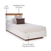Juda Engineered Wood Single Size Non Storage Bed in Frosty White and Urban Teak Brown