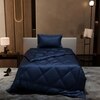 Stoa Paris Comforter for Single Bed, 300TC Satin Comforters in Mystique Blue