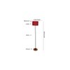 Estelle Maroon Cotton Shade Floor Lamp