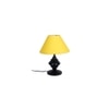 Deandre Yellow Fabric Shade Table Lamp with Black Iron Base