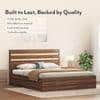 Rodrigues King Size Box Storage Bed in Rolex Brown Finish
