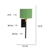 Devansh Metal Electric Wall Light in Black Colour with Green Shade Count of 1 Light