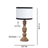 Devansh Multicolor Cotton Table Lamp With  Wood Natural Base (7X17.5 Inches)-8