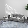 Jaipur Rugs Soft Greek Key Geometric Wool Dhurrie Rug White 6x9 ft