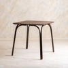 Arco Stainless Steel Square Outdoor Dining Table in Brown Colour