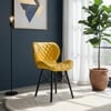 Superb Leatherette Dining Chair in Yellow Colour