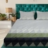 Multicolor Geometric 180 TC Fitted 1 King  Bedsheet with 2 Pillow Covers