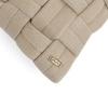 Basket Knit Sandy Brown Cushion Cover 16X16  Inches
