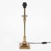 Delta Brass Table Lamp with White Cotton Shade