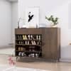 Hexa Red Engineered Wood Shoe Rack in Flower Wenge Colour