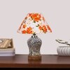 Devansh Conical Multi Cotton Shade Lamp With Wood & Mosaic Glass Base For Decoration/Office/Home/Gifting/Study For Decoration/Office/Home/Gifting/Study -(10X10X14.5) Inches -A