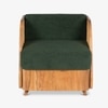 Andaman Ross Solid Wood Arm Chair in Green Colour