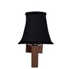 Devansh Wood Wall Mounted Lamp With Black Cotton Shade