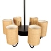 Devansh Dual Black Wallmounted Lamp With Cotton Black Shade