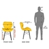Superb Leatherette Dining Chair in Yellow Colour