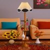 Devansh Shelf Wooden Floor Lamp