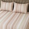 Multicolor Abstract 400 TC Cotton Satin Flat Super King Bed Size Bedsheet With 2 Pilllow Covers  Threads