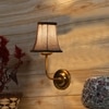 Devansh Gold Wall Mounted Lamp With Beige Jute Shade
