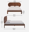 Orren Solid Wood Queen  Size Bed Without Storage (Provincial Teak Finish)