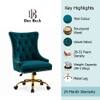 Doe Buck Swen Luxury Teal Tufted Velvet Office Chair