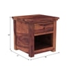 Happu Solid Wood Bedside Table in Teak Finish