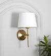 Dryden Shine Brass Finish Metal Wall Light