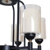 Eliante Chandelier, Mild Steel, 6 Light - Modern Ceiling Fixture For Living Room Or Dining Room