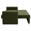 Baruna 2 Seater Velvet Pull Out Sofa Cum Bed with Storage In Green Color